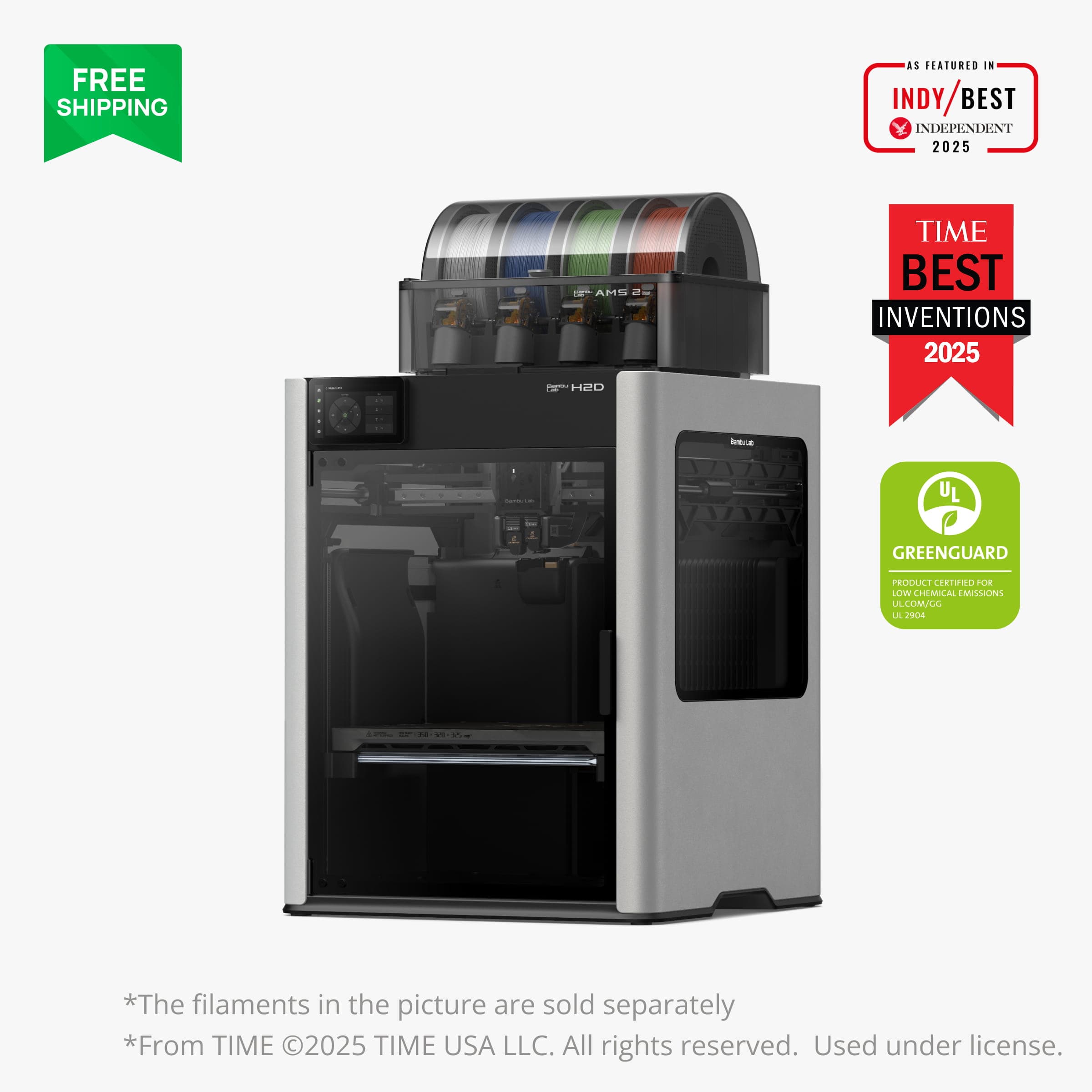 Impressora 3D Bambu Lab H2D + AMS Combo · 127 V