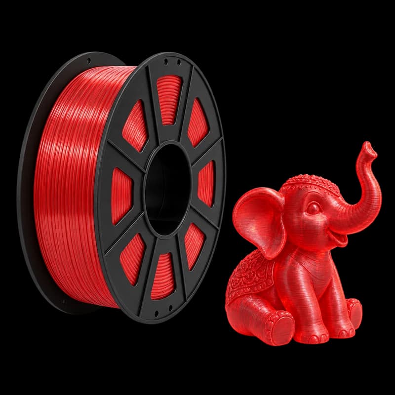 Filamento MasterPrint PETG Translúcido Vermelho · 1 kg
