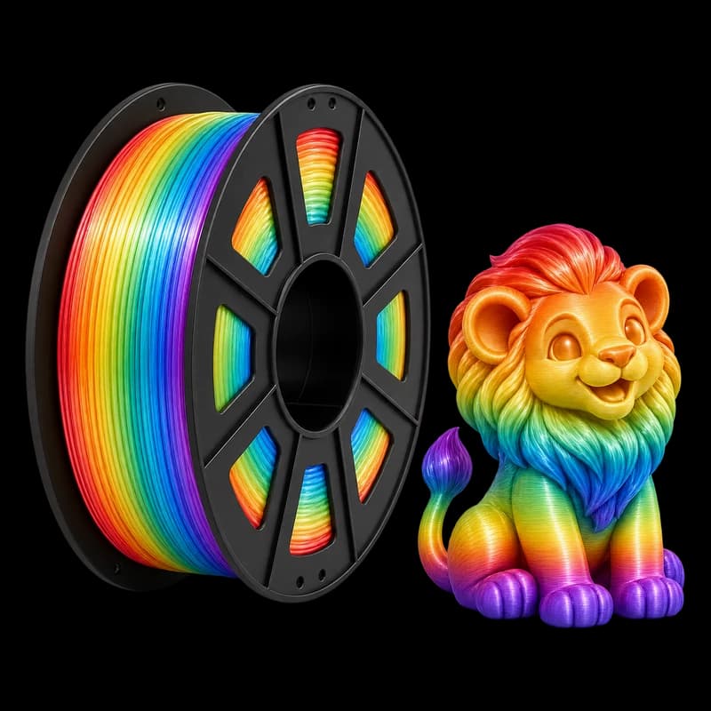 Filamento MasterPrint PLA Silk Rainbow · 1 kg