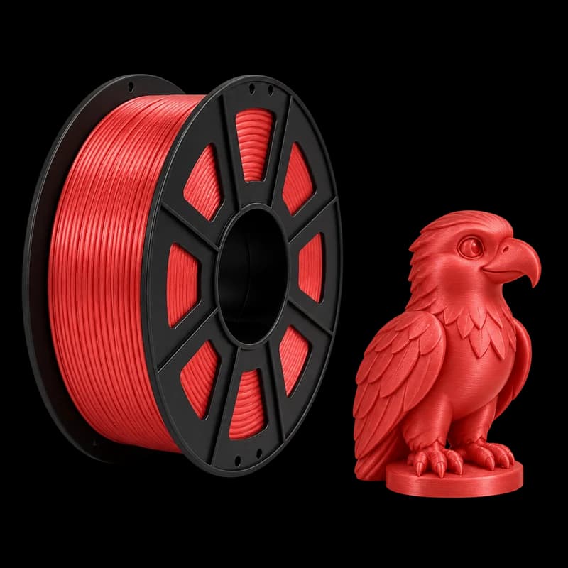 Filamento MasterPrint PLA Silk Vermelho · 1 kg