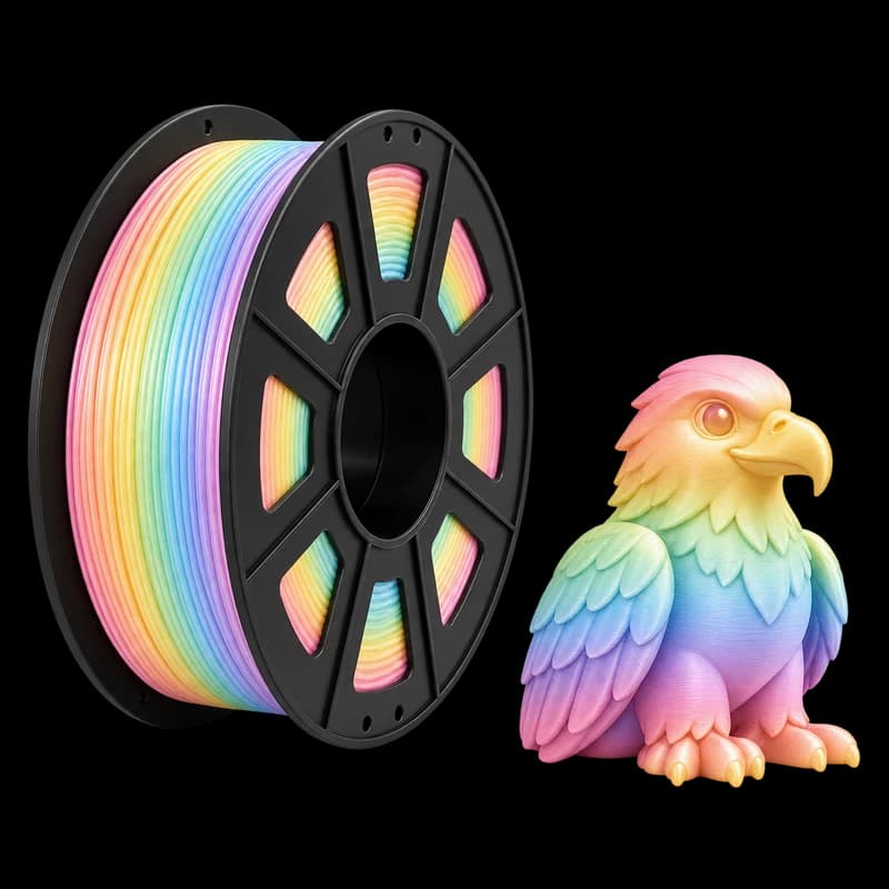 Filamento MasterPrint PLA Silk Happy Rainbow · 1 kg