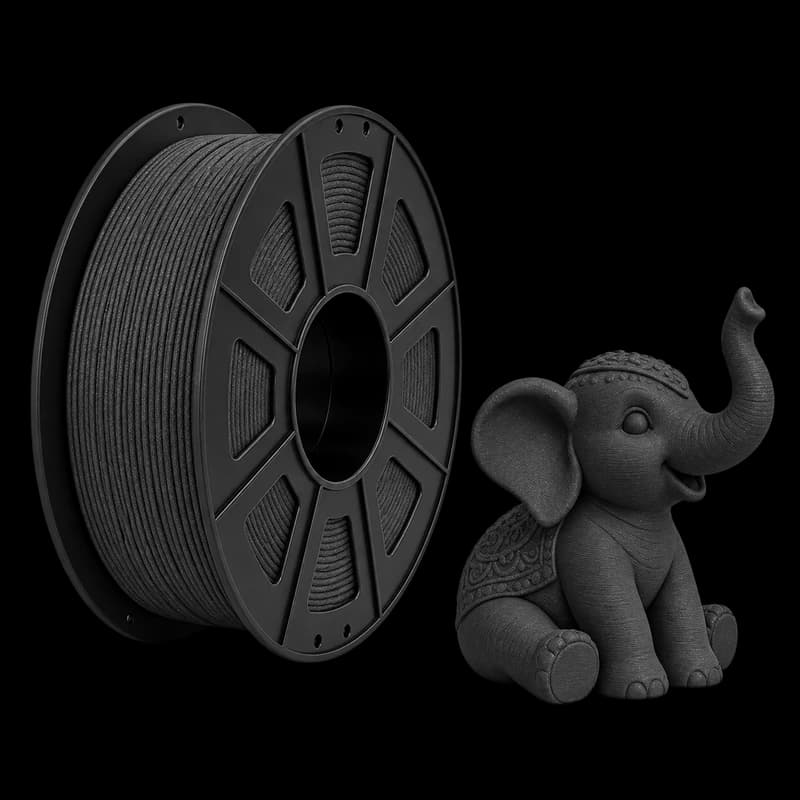 Filamento MasterPrint PLA Fibra de Carbono · 1 kg