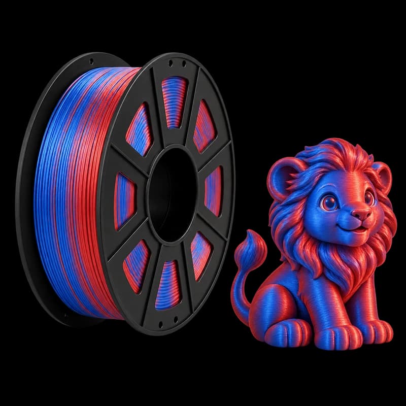 Filamento MasterPrint PLA Silk Azul/Vermelho · 1 kg