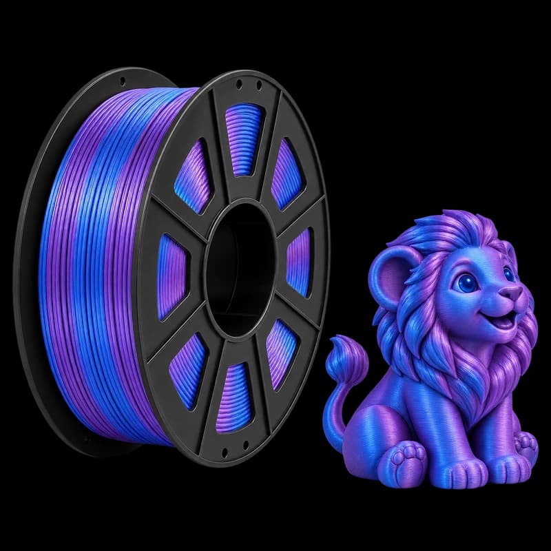Filamento MasterPrint PLA Silk Azul/Roxo · 1 kg