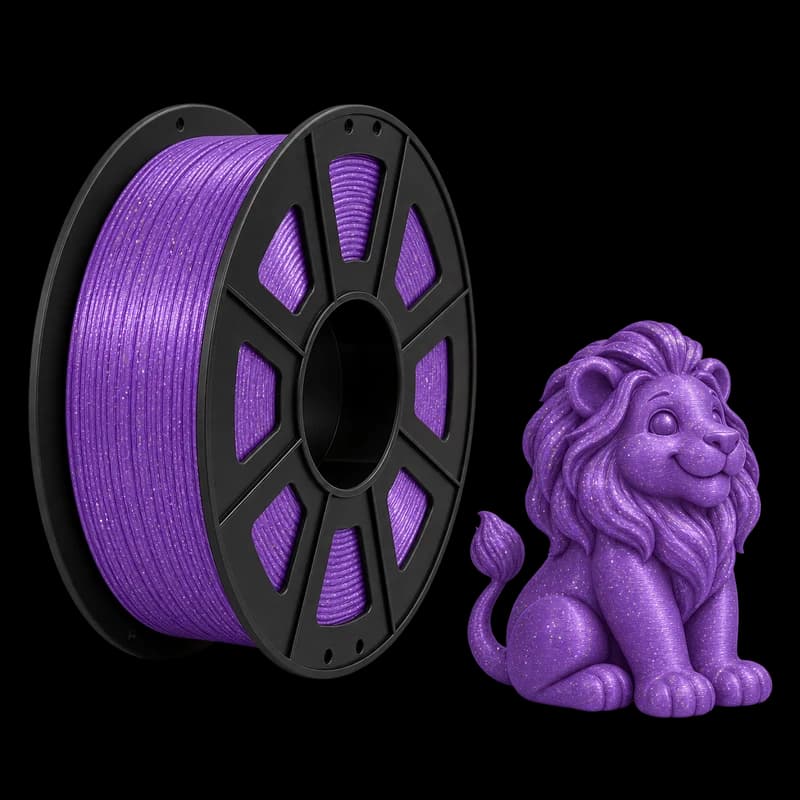 Filamento MasterPrint PLA Silk Roxo com Glitter · 1 kg